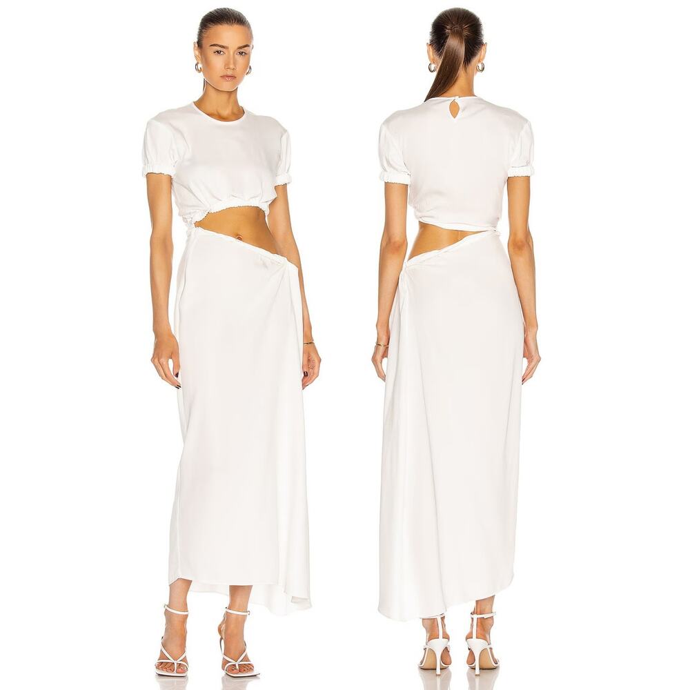 Christopher Esber Maxi Dress Roll Sleeve Cut Out Minimalist Resortwear Summer 6